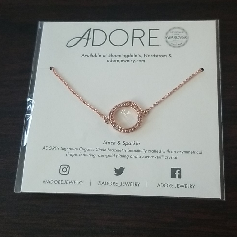 Adore by Swarovski® Circle Bracelet Rose Gold